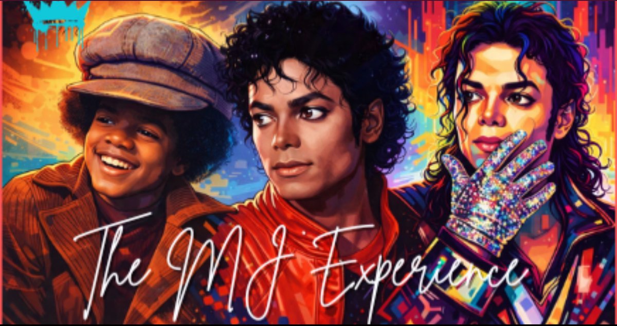 The MJ Experience artwork featuring three Michael Jackson eras — Sketched Sip and Paint London 4th July 2026
