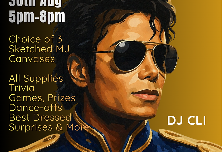 The MJ Experience Sketched Sip and Paint Michael Jackson art event London 30th August 2026